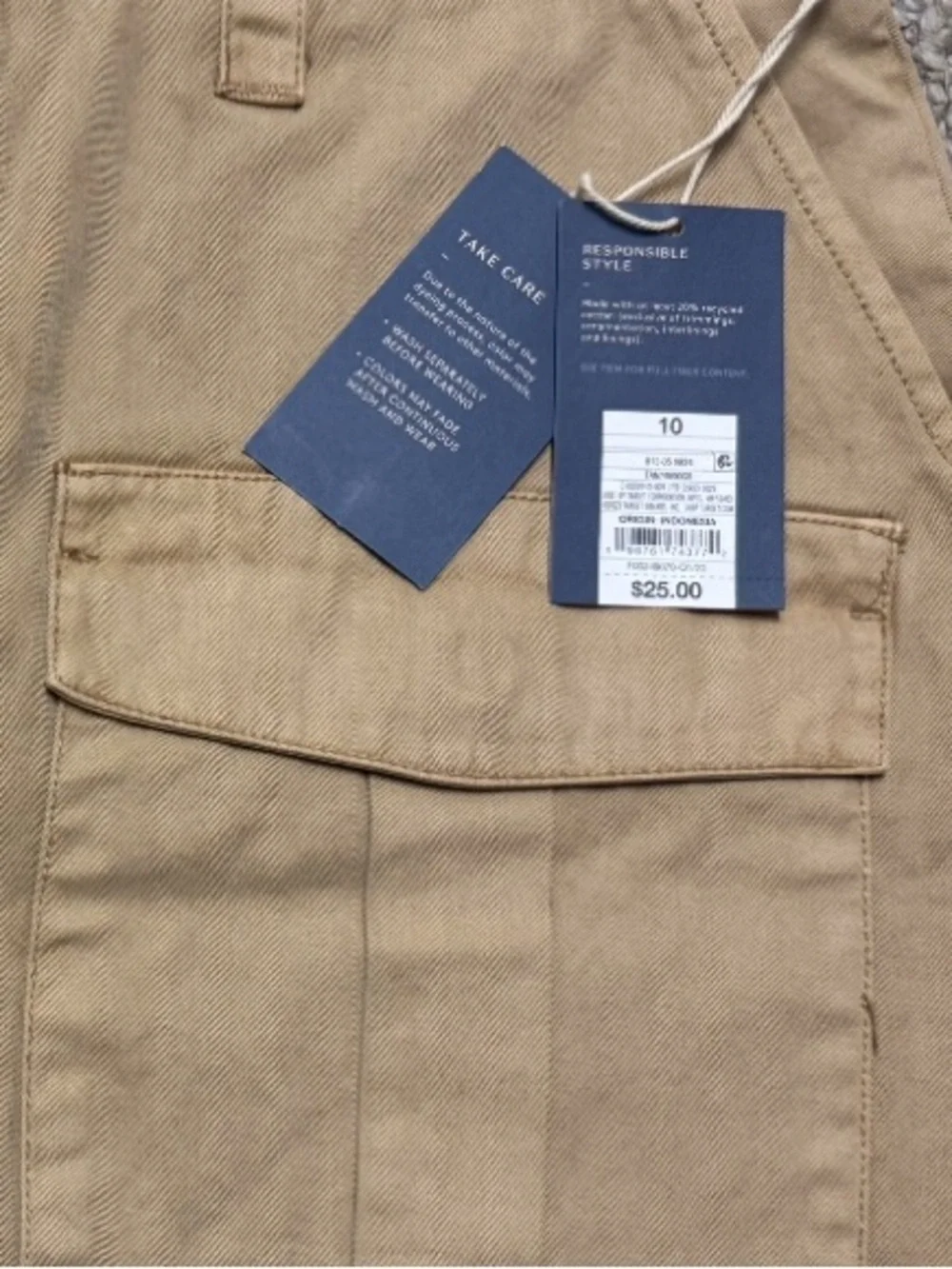 NWT Universal Thread Tan Cargo Mini Skirt Size 10